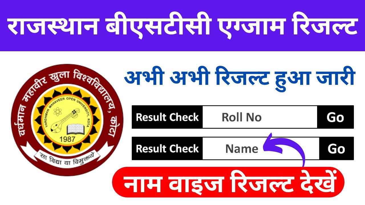 Rajasthan BSTC Result Name Wise & Roll Number Wise राजस्थान बीएसटीसी रिजल्ट 2024 हुआ जारी