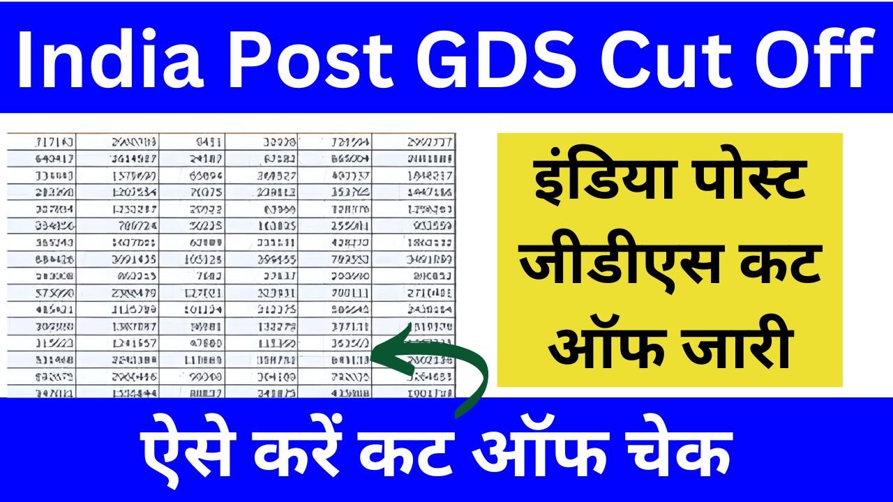 India Post GDS Cut Off Release - इंडिया पोस्ट जीडीएस कट ऑफ जारी